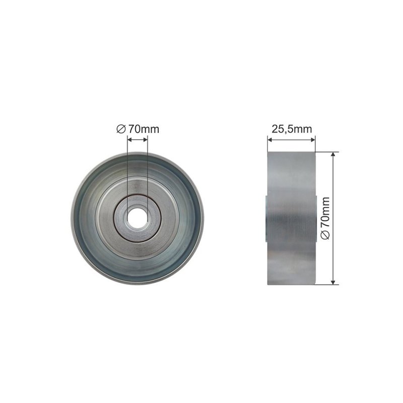 Poulie de tension de courroie trapézoïdale à nervures pour DODGE, HYUNDAI, JEEP, KIA OE 68027602AA Aftermarket