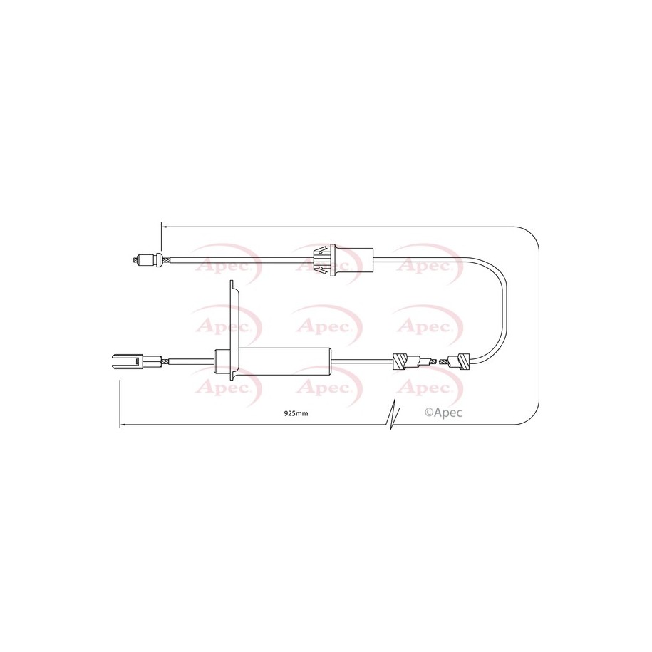 Handbrake Cable APEC CAB1281 OE Ref 2034200285 APEC