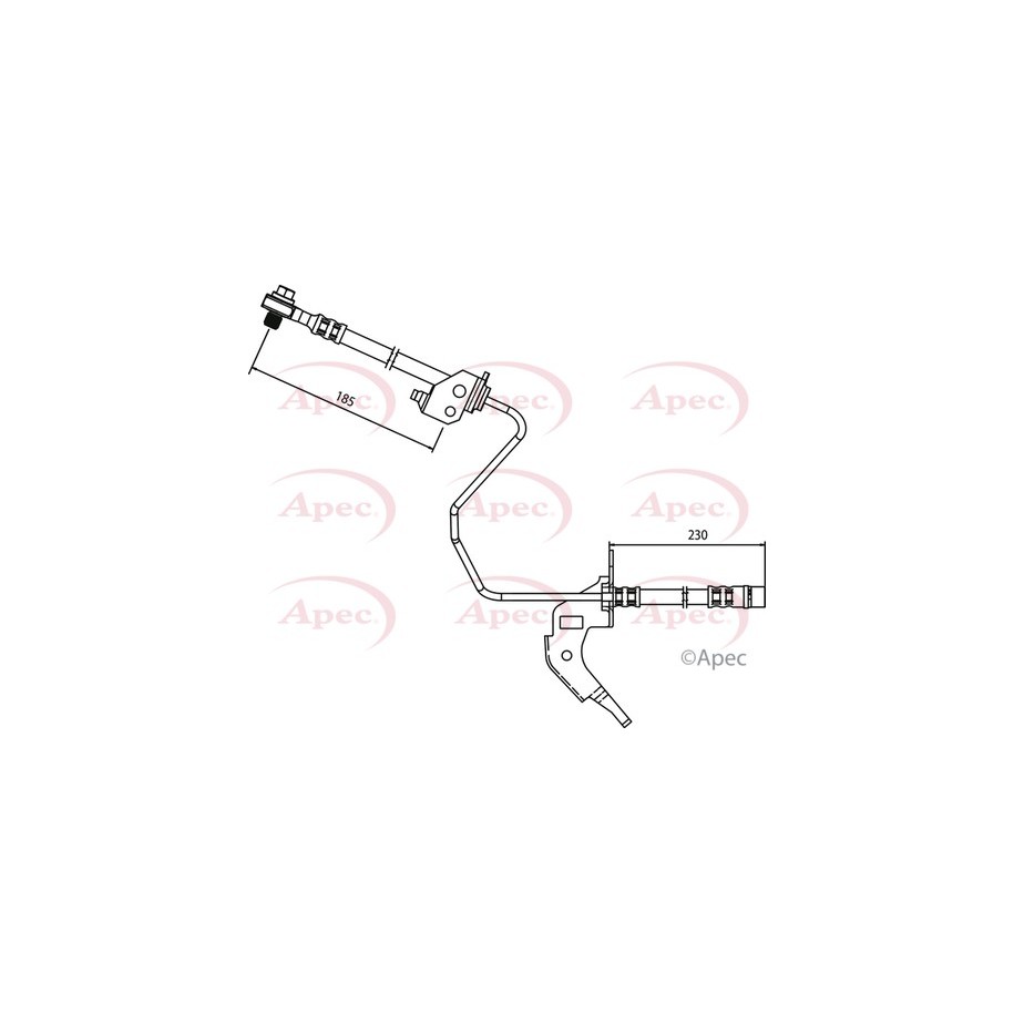 Brake Hose Pipe APEC HOS3688 OE Ref 5562248 APEC