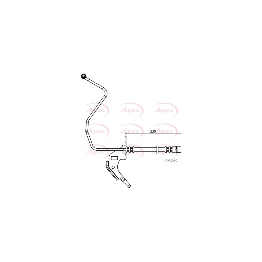 Brake Hose Pipe APEC HOS3708 OE Ref 5562250 APEC