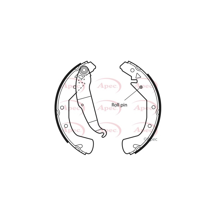 Brake Shoe Set APEC SHU552 OE Ref 90512792 APEC
