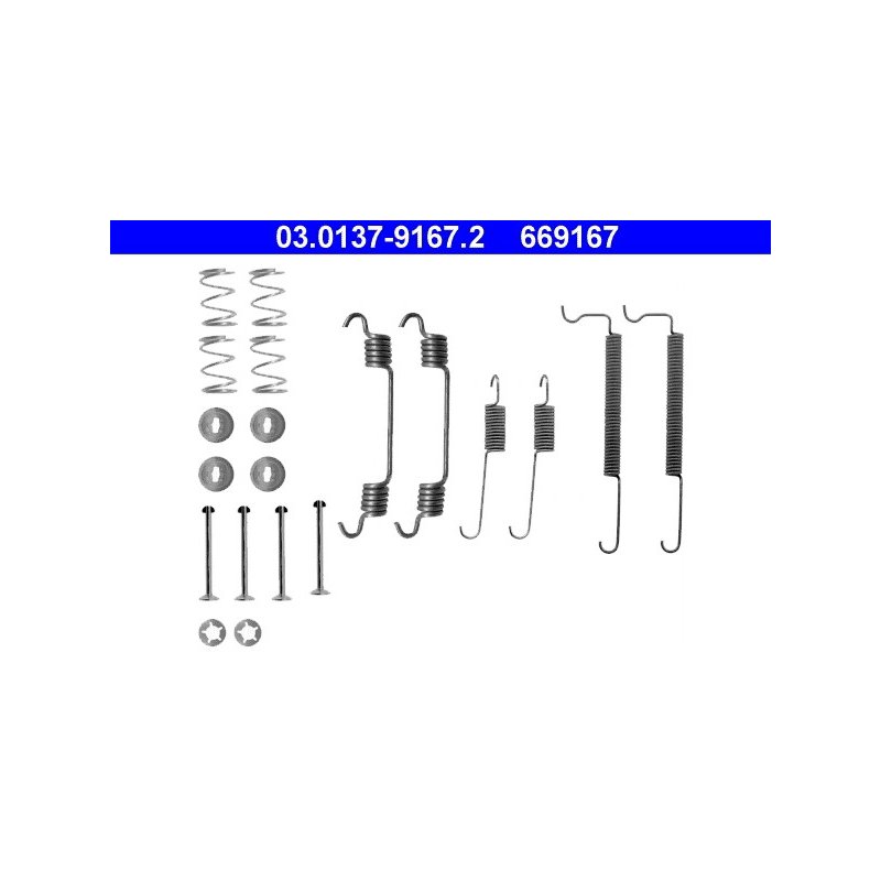 Kit de mâchoires de frein ATE 03.0137-9167.2 pour CHEVROLET, DAEWOO et plus encore... ATE