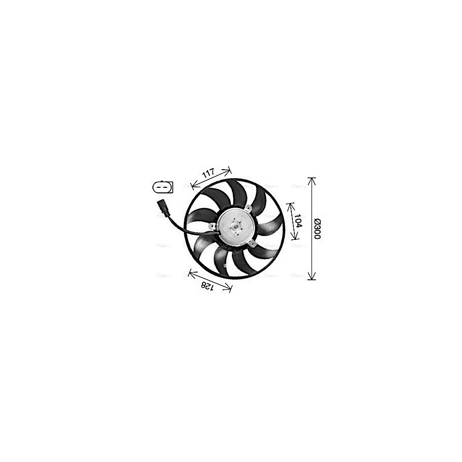AVA Radiator Fan AVA QUALITY COOLING AI7528 OE Ref 5Q0959455L AVA QUALITY COOLING
