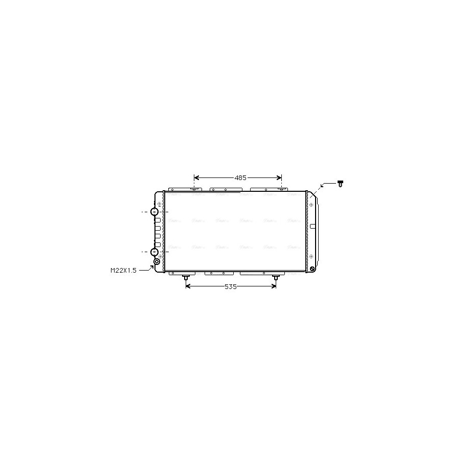 AVA Radiator AVA QUALITY COOLING PE2150 OE Ref 1301.HS AVA QUALITY COOLING