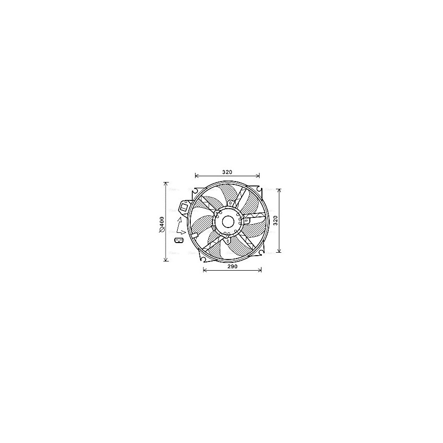 Radiator Fan AVA QUALITY COOLING RT7563 OE Ref 214810028R AVA QUALITY COOLING