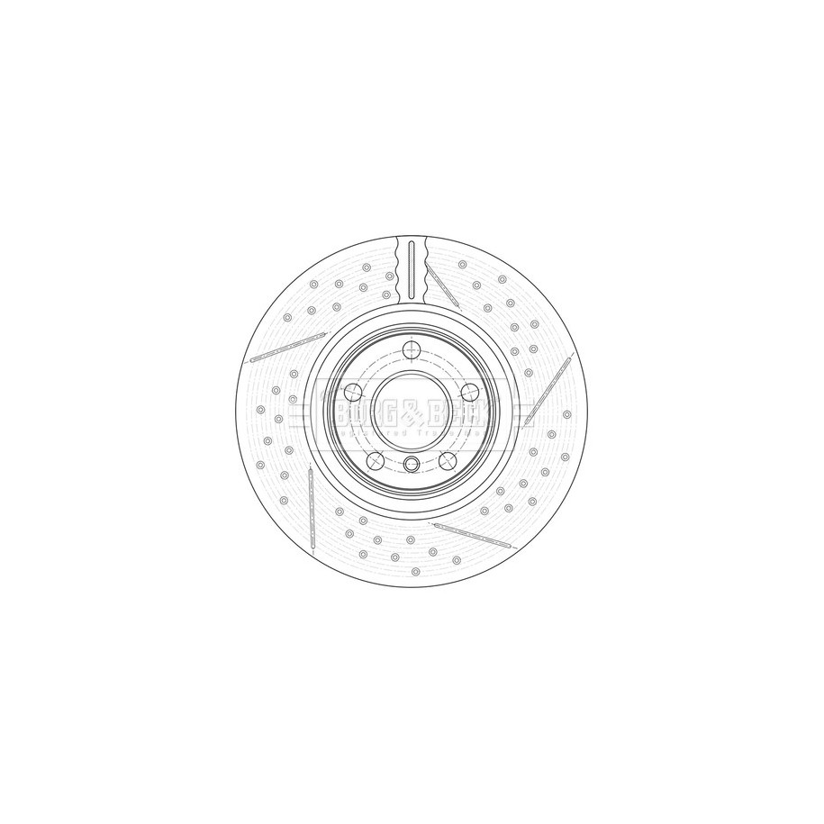 Brake Disc BORG & BECK BBD7008S OE Ref 34 20 6 797 598 BORG & BECK