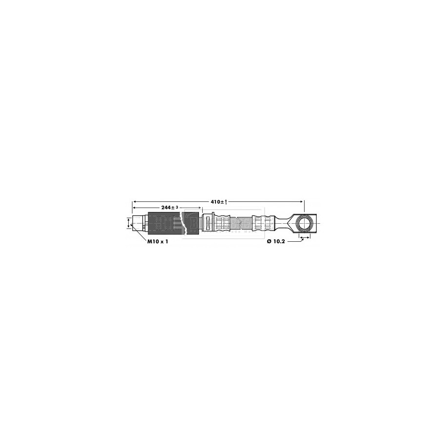 Brake Hose Pipe BORG & BECK BBH6826 OE Ref 90498319 BORG & BECK