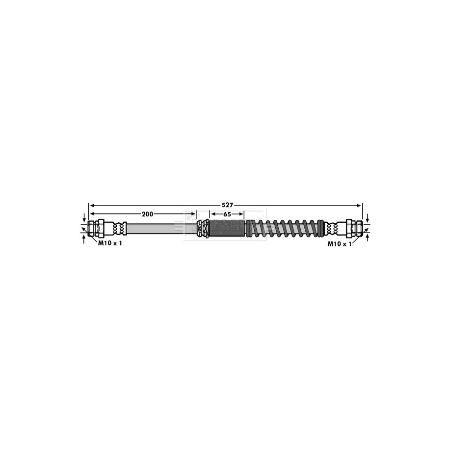 Brake Hose Pipe BORG & BECK BBH6899 OE Ref 1K0611701C BORG & BECK