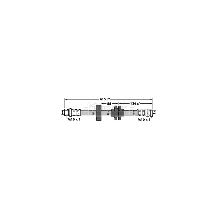 Brake Hose Pipe BORG & BECK BBH7172 OE Ref 7701050070 BORG & BECK