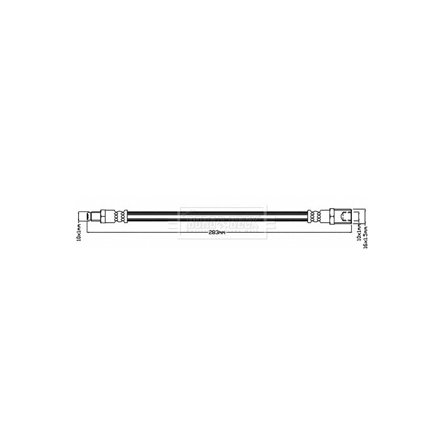 Brake Hose Pipe BORG & BECK BBH8448 OE Ref 504196818 BORG & BECK