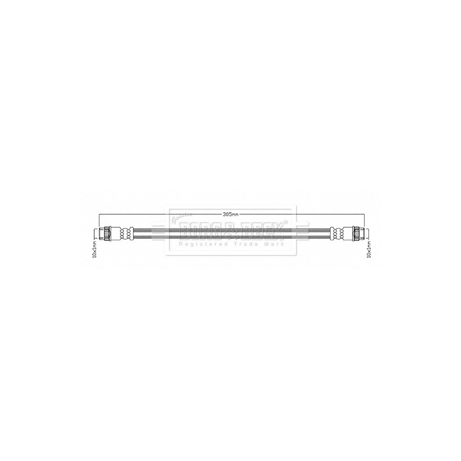 Brake Hose Pipe BORG & BECK BBH8680 OE Ref 462100268R BORG & BECK
