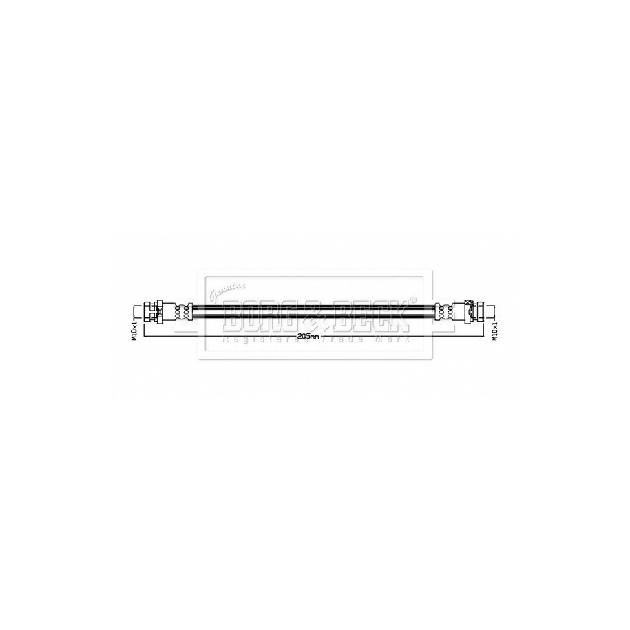 Brake Hose Pipe BORG & BECK BBH8856 OE Ref A4154280735 BORG & BECK