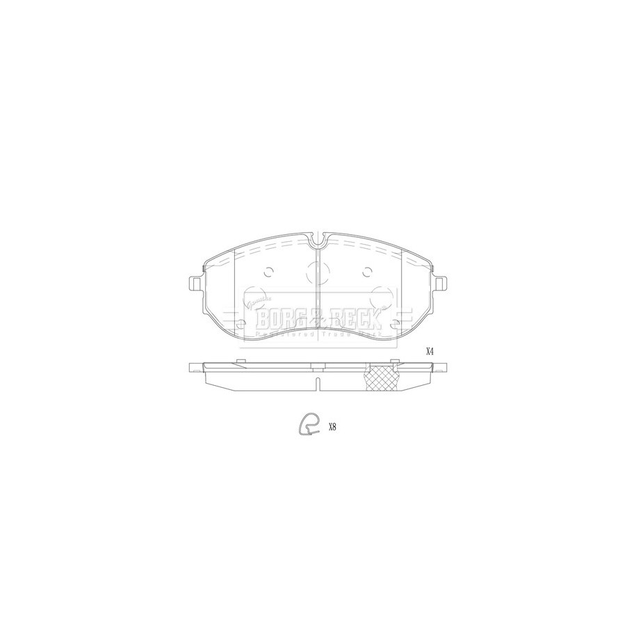 Brake Pad Set BORG & BECK BBP2837 OE Ref 2N0 698 151B BORG & BECK