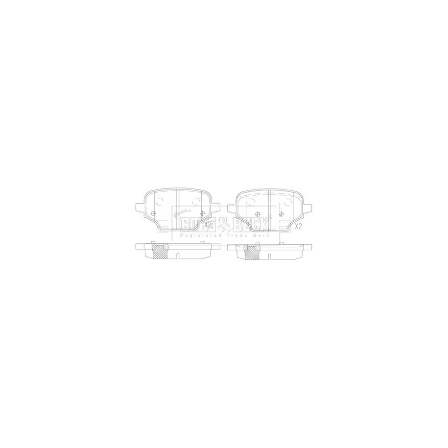 Brake Pad Set BORG & BECK BBP2864 OE Ref 39166045 BORG & BECK