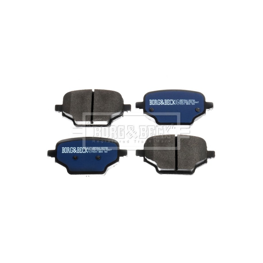 Brake Pad Set BORG & BECK BBP2864 OE Ref 39166045 BORG & BECK