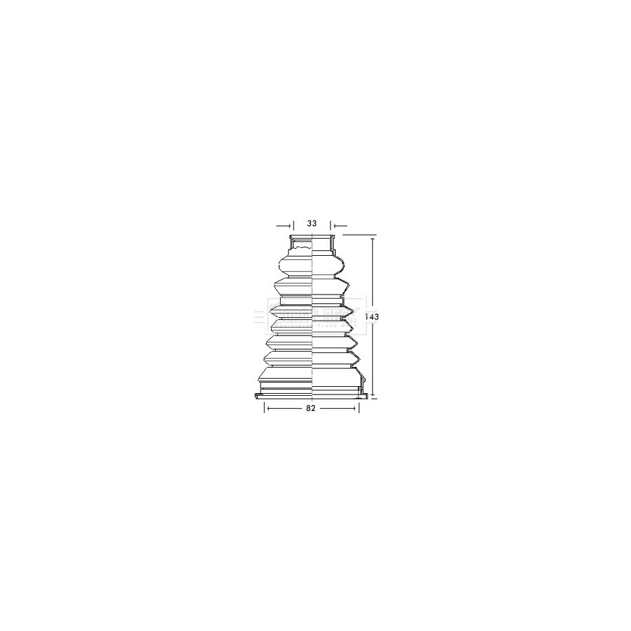 Cv Joint Boot Kit BORG & BECK BCB2163 BORG & BECK