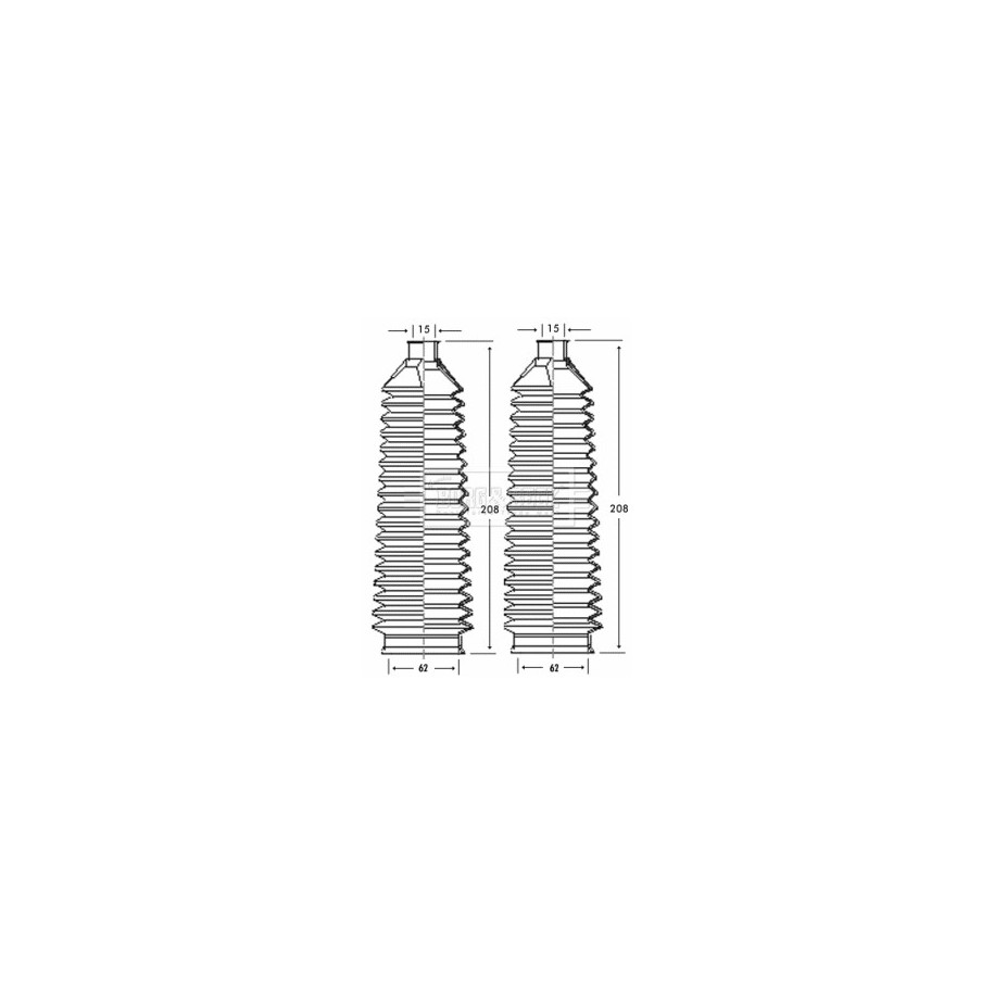 Steering Rack Boot BORG & BECK BSG3238 BORG & BECK