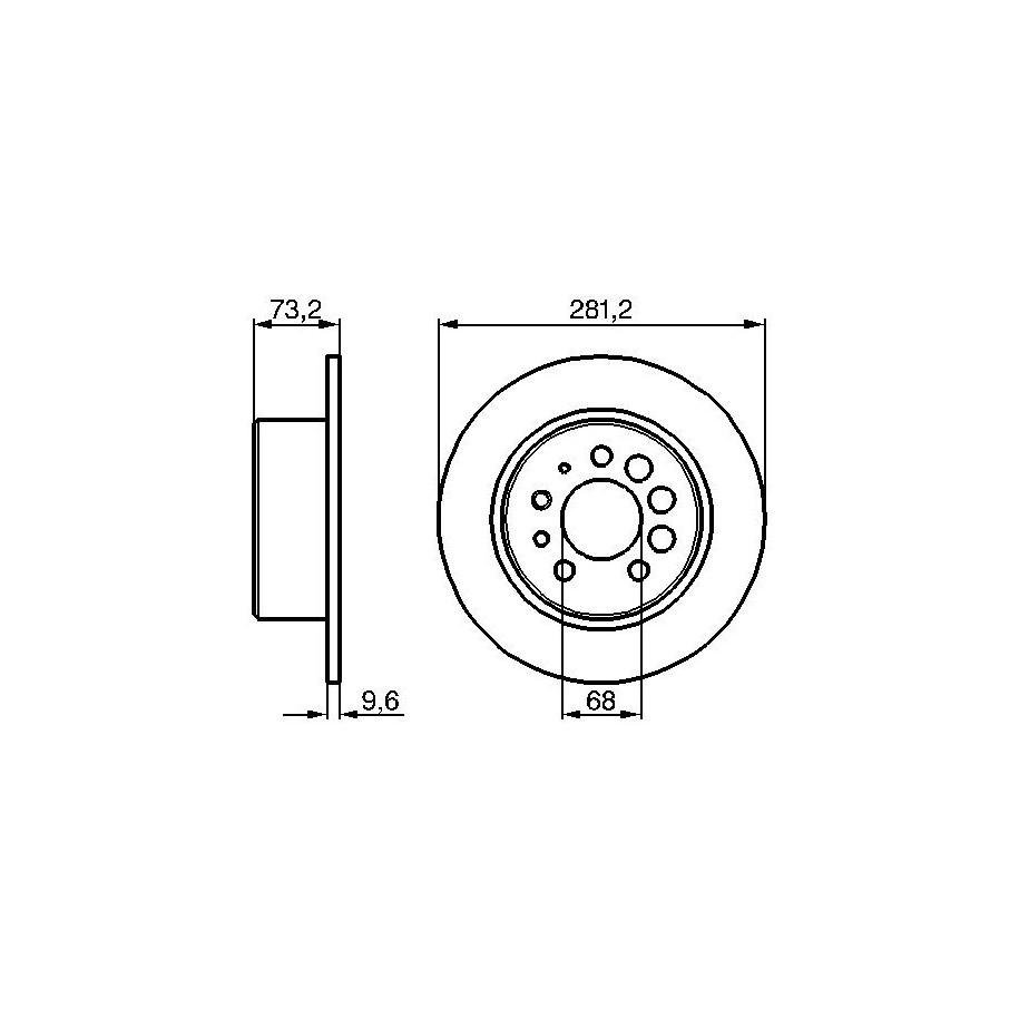 Brake Disc BOSCH 0986478143 OE Ref 12057824 BOSCH