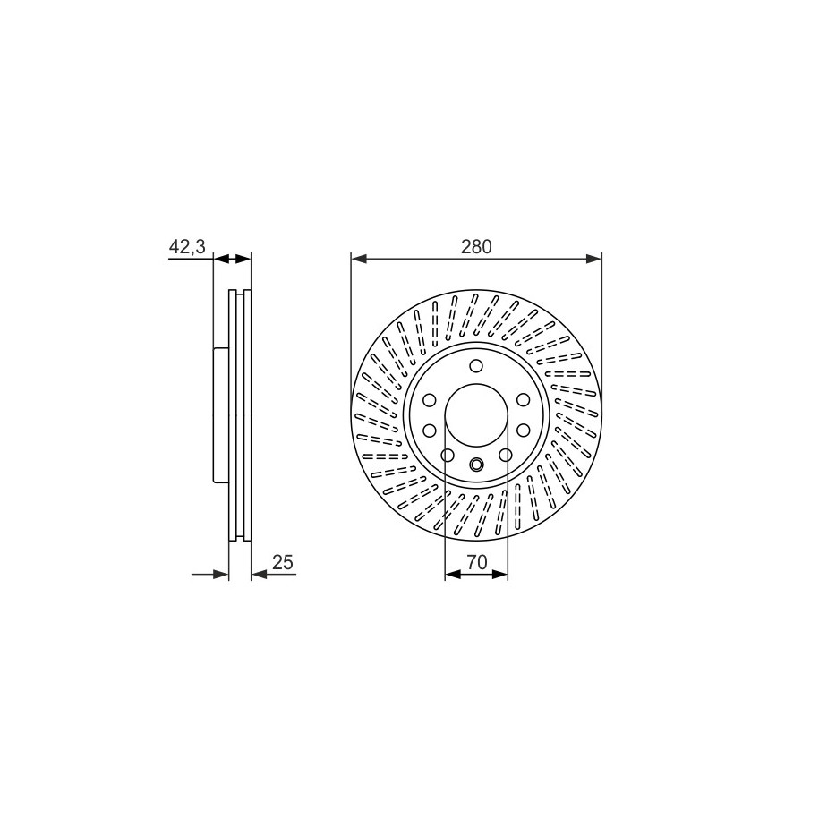 Disque de frein BOSCH 0986479919 pour VAUXHALL OE 569060 BOSCH