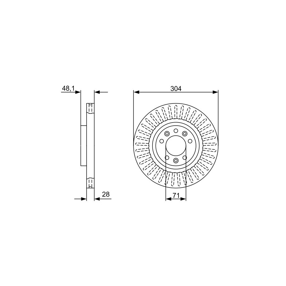 Brake Disc BOSCH 0986479A89 OE Ref 4249 K1 BOSCH