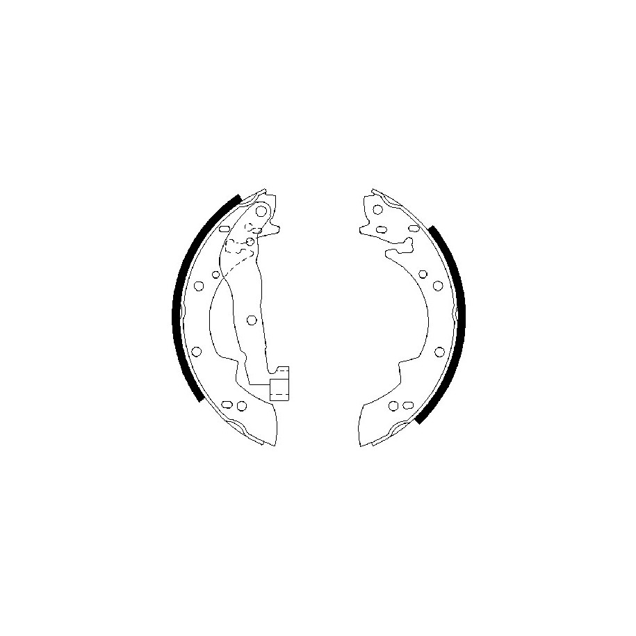 Jeu de mâchoires de frein à main BOSCH 0986487076 pour PEUGEOT, RENAULT, SUZUKI et plus encore... BOSCH