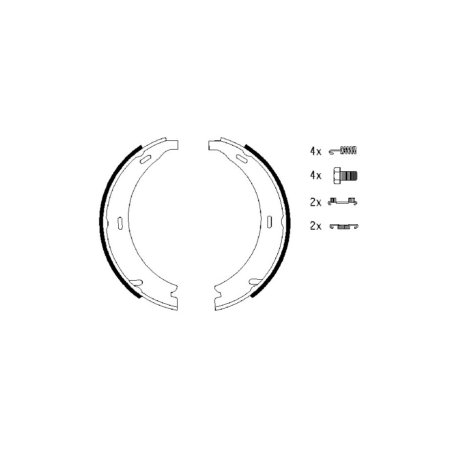 Jeu de mâchoires de frein à main BOSCH 0986487543 pour MERCEDES OE A1244200220 BOSCH