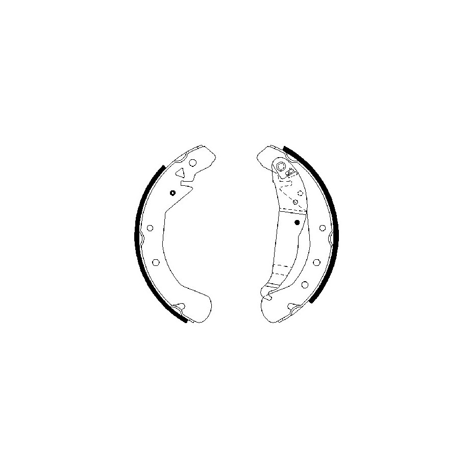 Jeu de mâchoires de frein à main BOSCH 0986487658 pour CHEVROLET, VAUXHALL OE 93170618 BOSCH