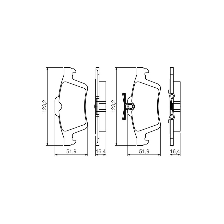 Jeu de plaquettes de frein BOSCH 0986494528 pour CHEVROLET, CITROEN, FORD et plus encore... BOSCH