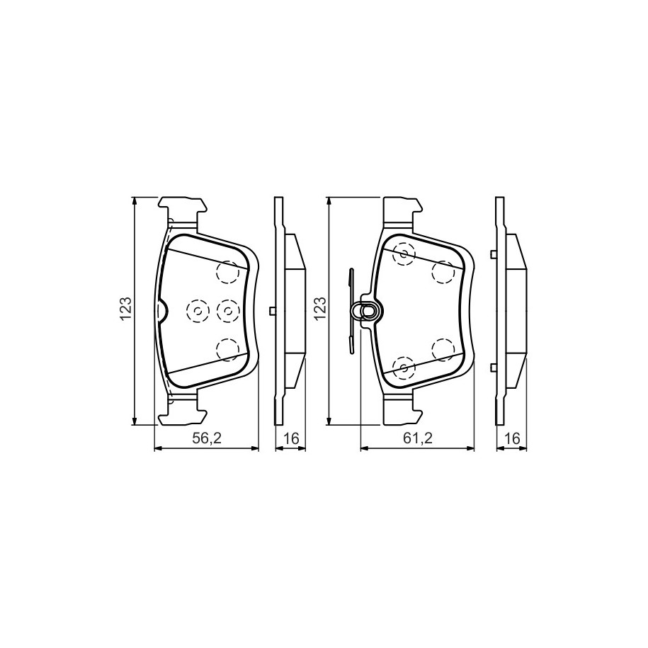 Plaquettes de frein BOSCH 0986494659 pour AUDI, CUPRA, SEAT, SKODA, VW BOSCH
