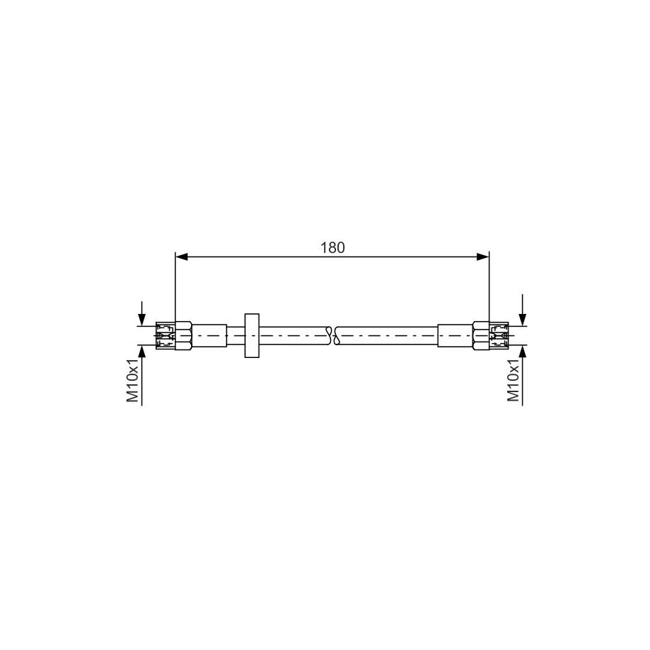 Flexible de frein BOSCH 1987476216 pour AUDI, VW OE 321611775 BOSCH