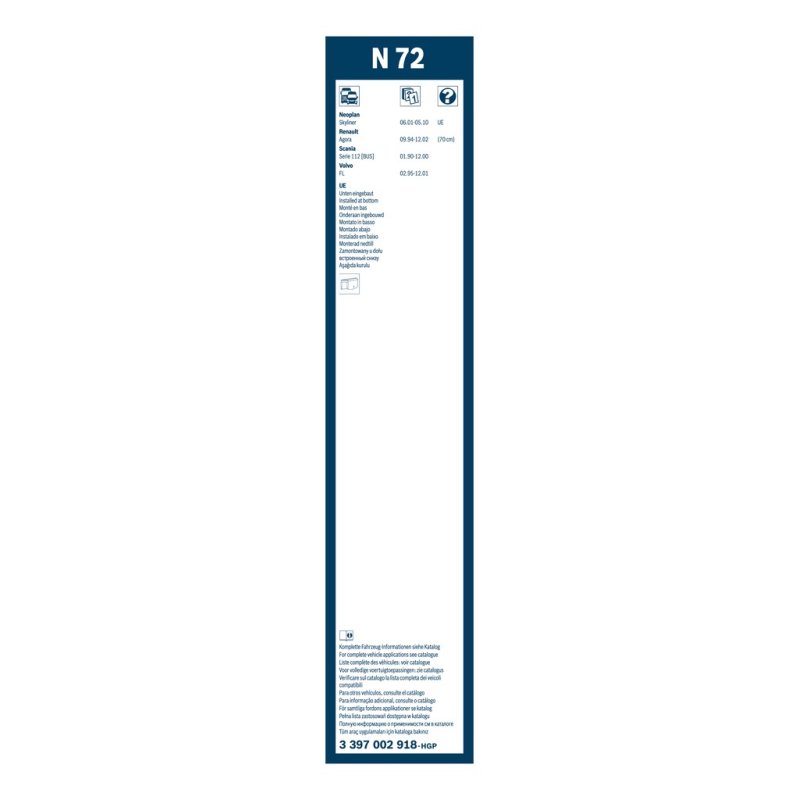 Essuie-glace BOSCH 3397002918 pour camions RENAULT, SCANIA, VOLVO BOSCH