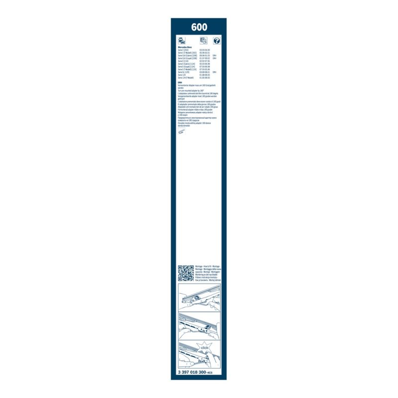 Essuie-glace BOSCH 3397018300 pour CHRYSLER, MERCEDES, SSANGYONG BOSCH