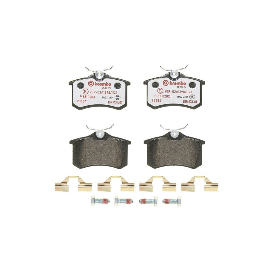 Jeu de plaquettes de frein BREMBO P85020X pour AUDI, CITROEN, DS, FIAT, FORD et plus encore... BREMBO