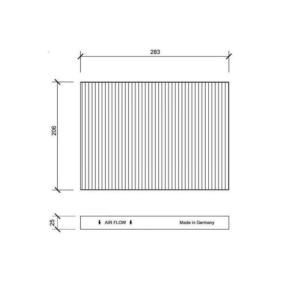 Filtre d'habitacle DCI1005 pour AUDI, SEAT, SKODA, VW OE 1H0091800 DIEDERICHS