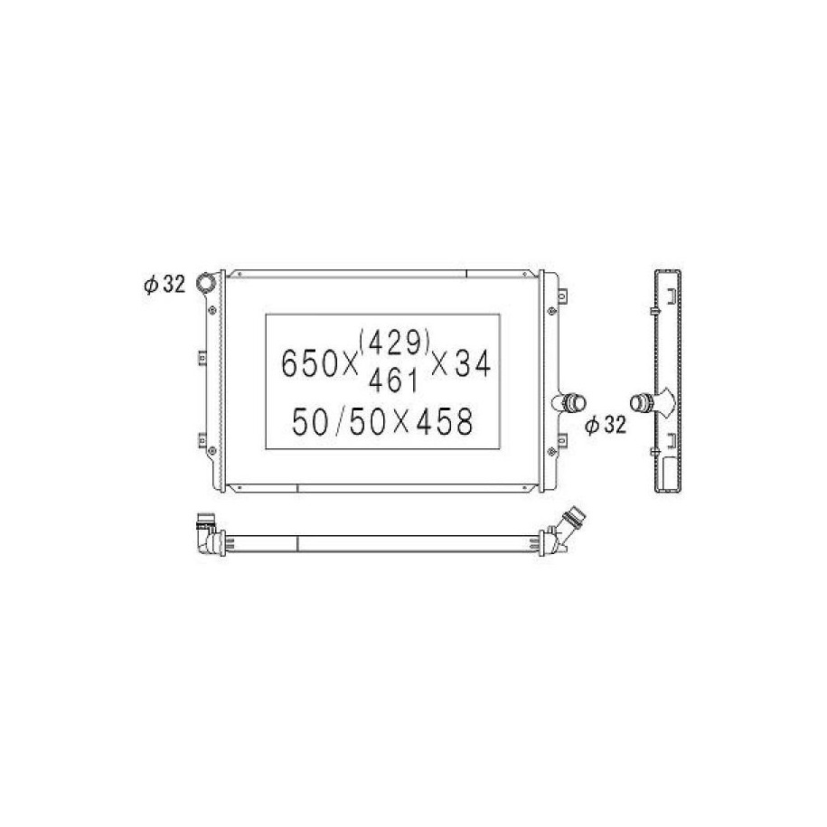 Radiateur DCM3443 pour AUDI, SEAT, SKODA, VW DIEDERICHS