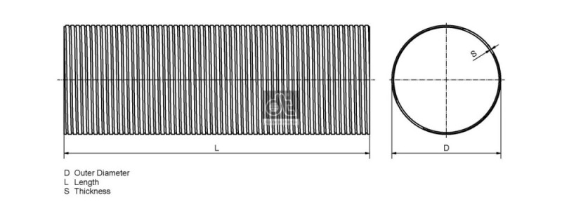 Exhaust Flex Pipe DIESEL TECHNIC 1.12821 OE Ref 1413892 DIESEL TECHNIC