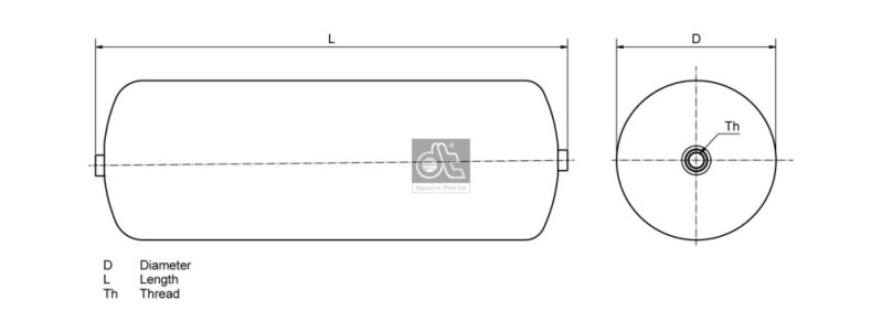 Air Tank DIESEL TECHNIC 5.70064 OE Ref 1227894 DIESEL TECHNIC