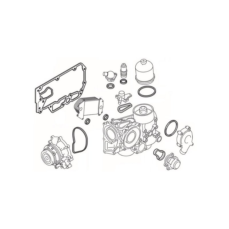 Jeu de joints de refroidisseur d'huile ELRING 840.740 pour DEUTZ-FAHR et plus encore... ELRING