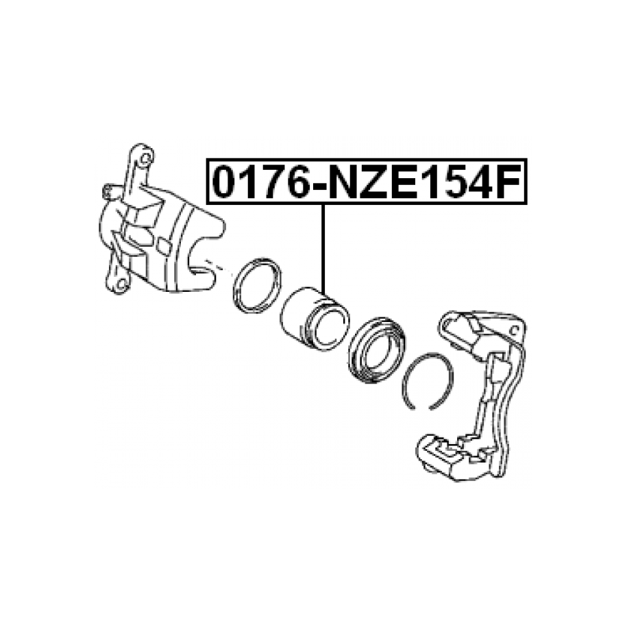 Piston d'étrier de frein avant FEBEST 0176-NZE154F pour TOYOTA, LEXUS 47730-02460 FEBEST