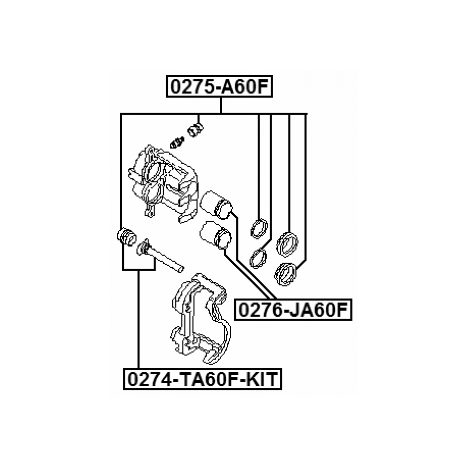 Piston d'étrier de frein avant FEBEST 0276-JA60F pour CHEVROLET et plus encore... FEBEST