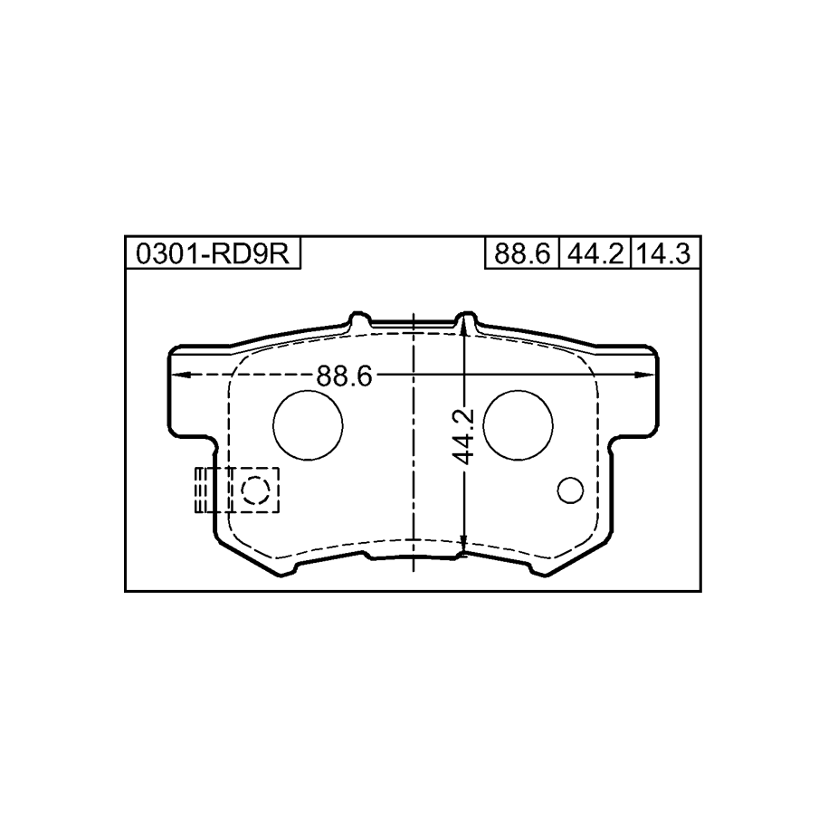 Kit de plaquettes de frein arrière FEBEST 0301-RD9R pour HONDA, SUZUKI, ACURA, FIAT FEBEST