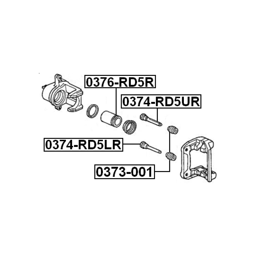 Axe de coulissement d'étrier arrière FEBEST 0374-RD5UR pour HONDA et plus encore... FEBEST