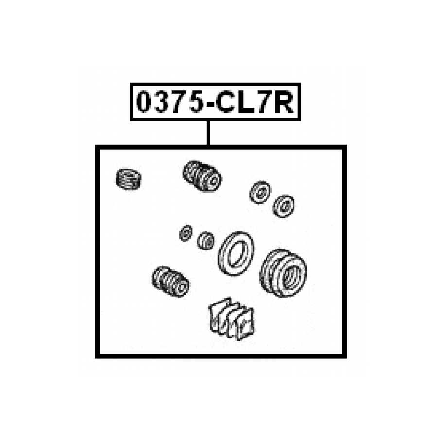 Kit de réparation d'étrier de frein arrière FEBEST 0375-CL7R pour HONDA, ACURA 01473-SF1-000 FEBEST