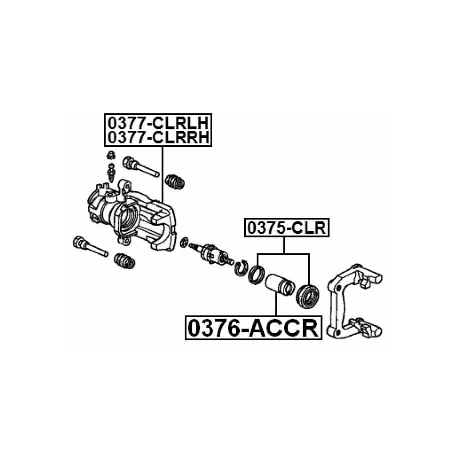 Piston d'étrier de frein arrière FEBEST avec mécanisme 0376-ACCR pour PEUGEOT et plus encore... FEBEST