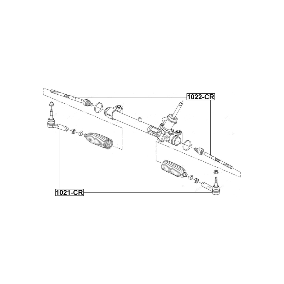 Embout de biellette de direction FEBEST 1021-CR pour VAUXHALL et plus encore... FEBEST