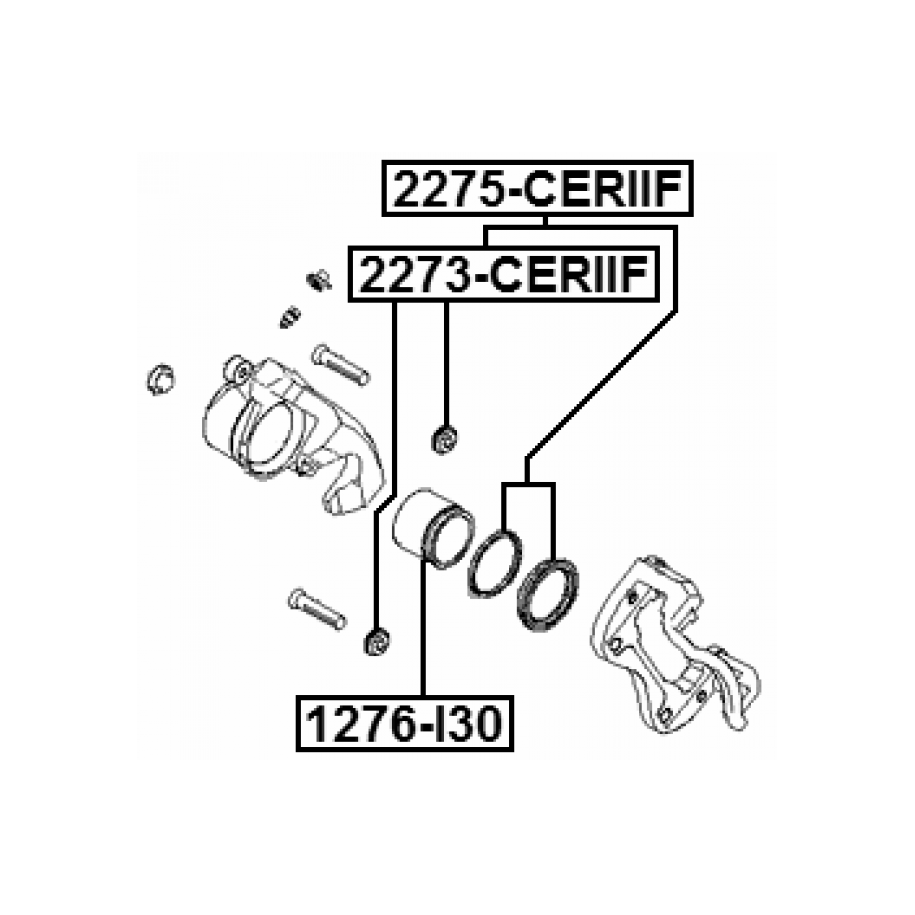 Piston d'étrier de frein avant FEBEST 1276-I30 pour HYUNDAI, KIA 58110-1K000 FEBEST