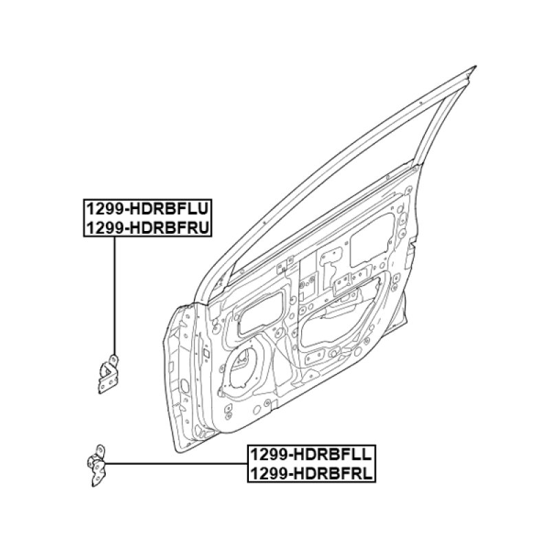 Charnières de porte FEBEST 1299-HDRBFLU pour HYUNDAI, KIA FEBEST
