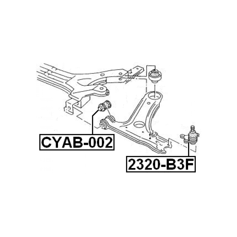 Rotule de bras inférieur avant FEBEST 2320-B3F pour VW, SEAT 357407365 FEBEST