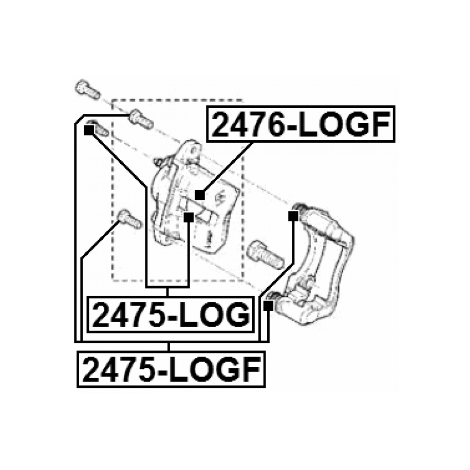 Piston d'étrier de frein avant FEBEST 2476-LOGF pour RENAULT et plus encore... FEBEST