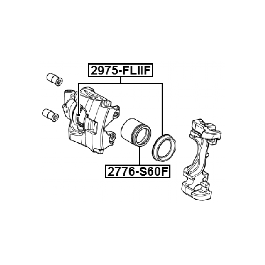 Kit de réparation d'étrier de frein avant FEBEST 2975-FLIIF pour BMW et autres... FEBEST
